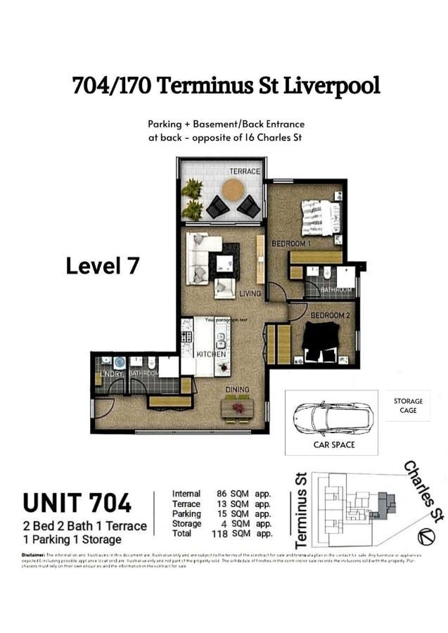 Modern 2 Bedroom & 2 Bathroom Apartment With Stunning Sydney Cbd & Skyline Views! Liverpool Eksteriør billede